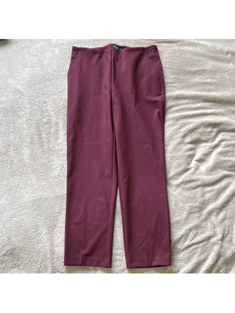 Rachel Zoe Burgundy Straight-Leg Pants